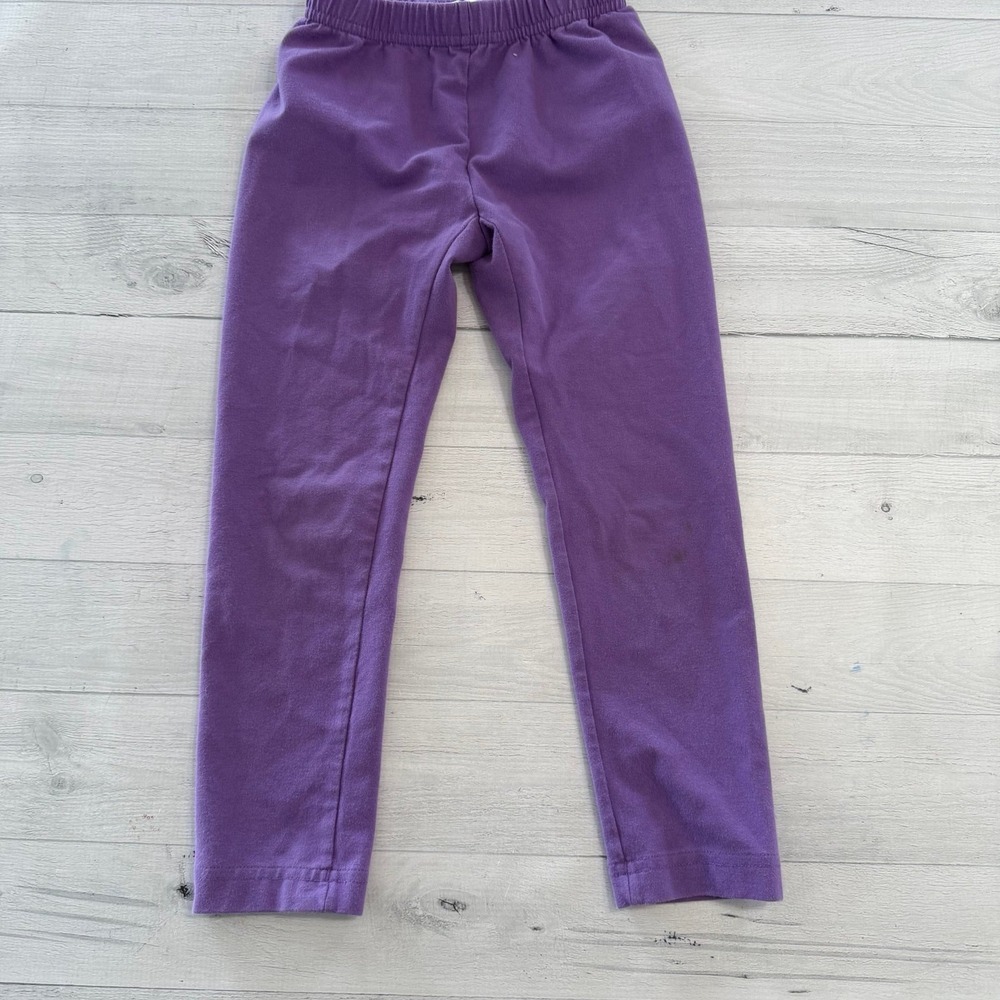 Hanna Andersson girls purple leggings 110/5 *play*
